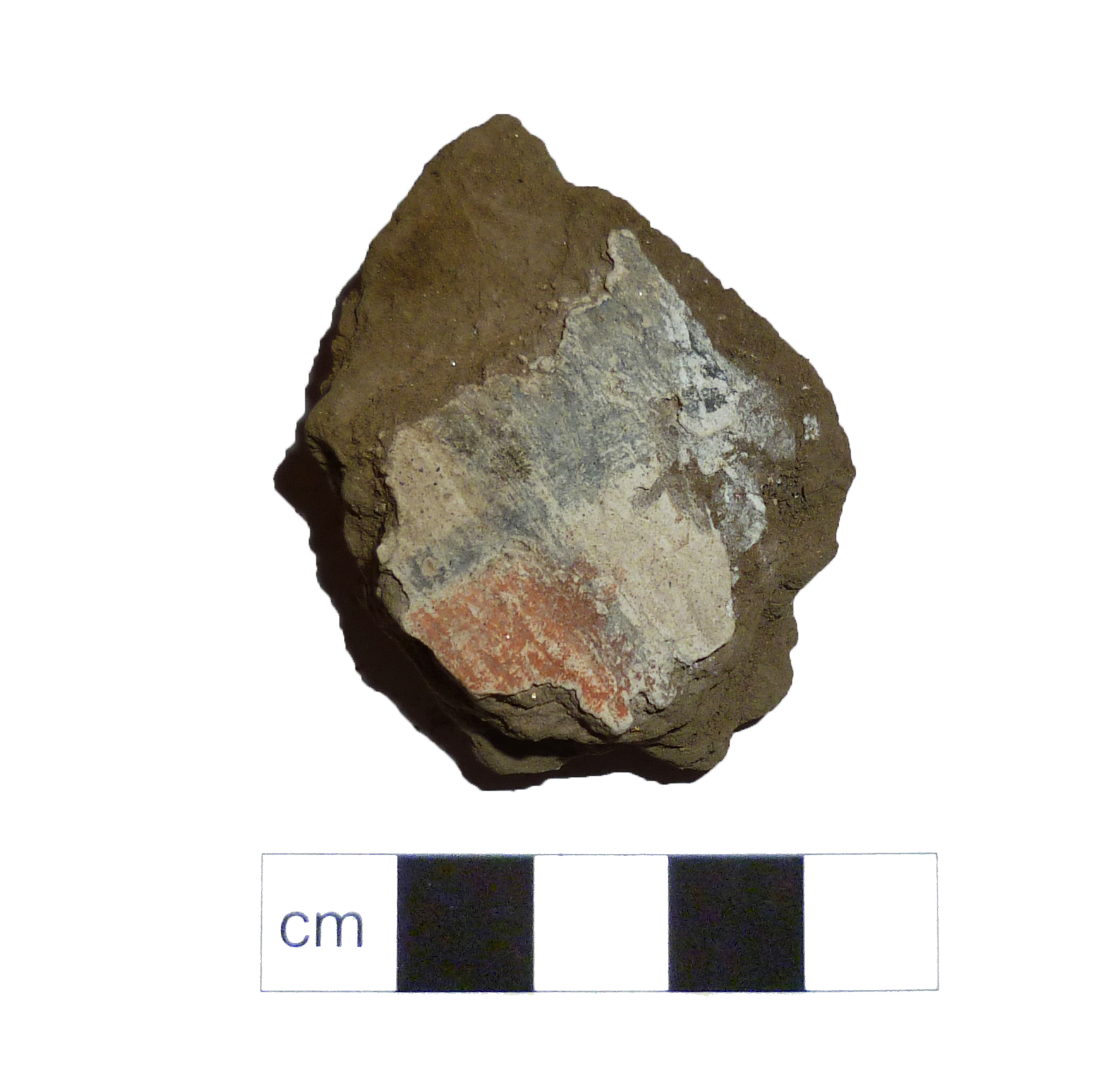 Fragment of painted wall plaster from house E13.7 at Amara West (F5049c).