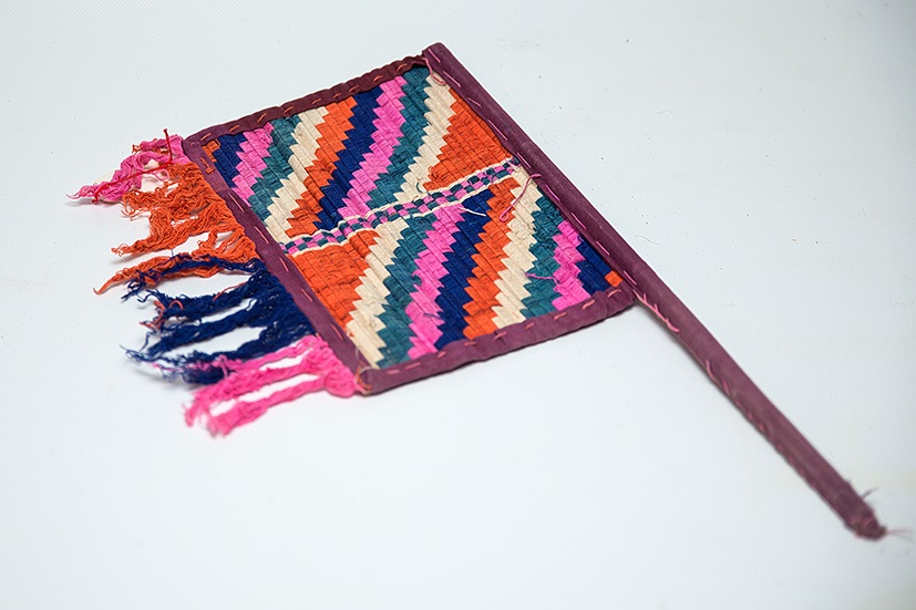 Hand fan, cotton and palm material, Kenuzi region, 1962 (Photographed by the author).