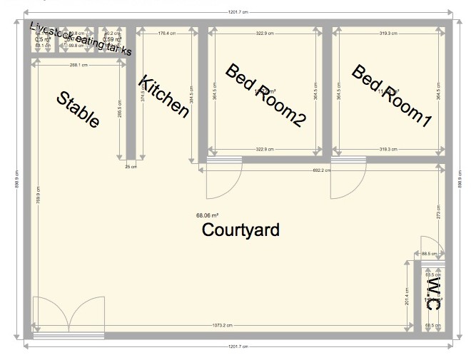 Layout of houses at Tūmās wa ʿAfya.