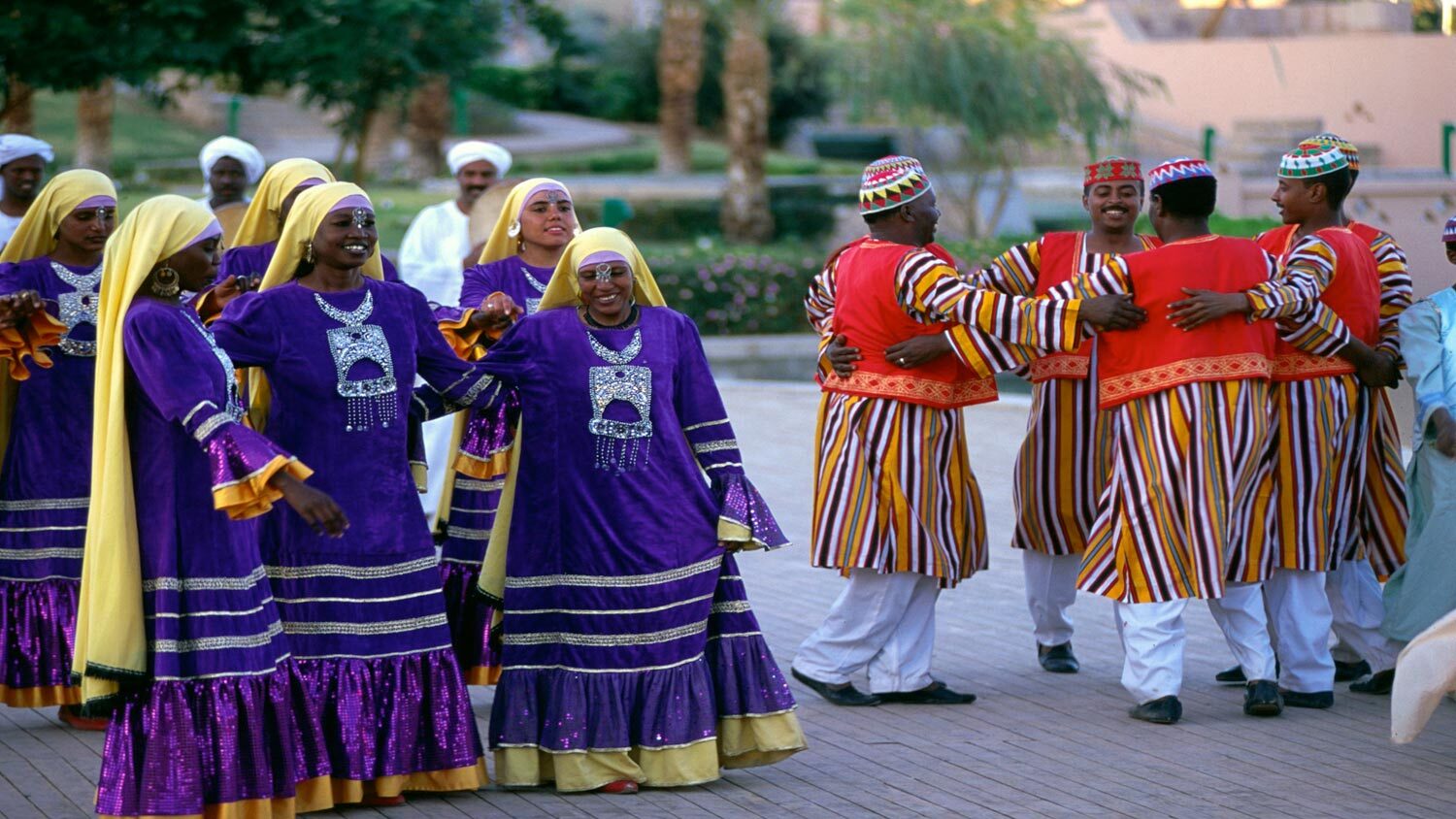 The picture represents unconventional Nubian costumes used by art-pop bands. Source: Google (2022).