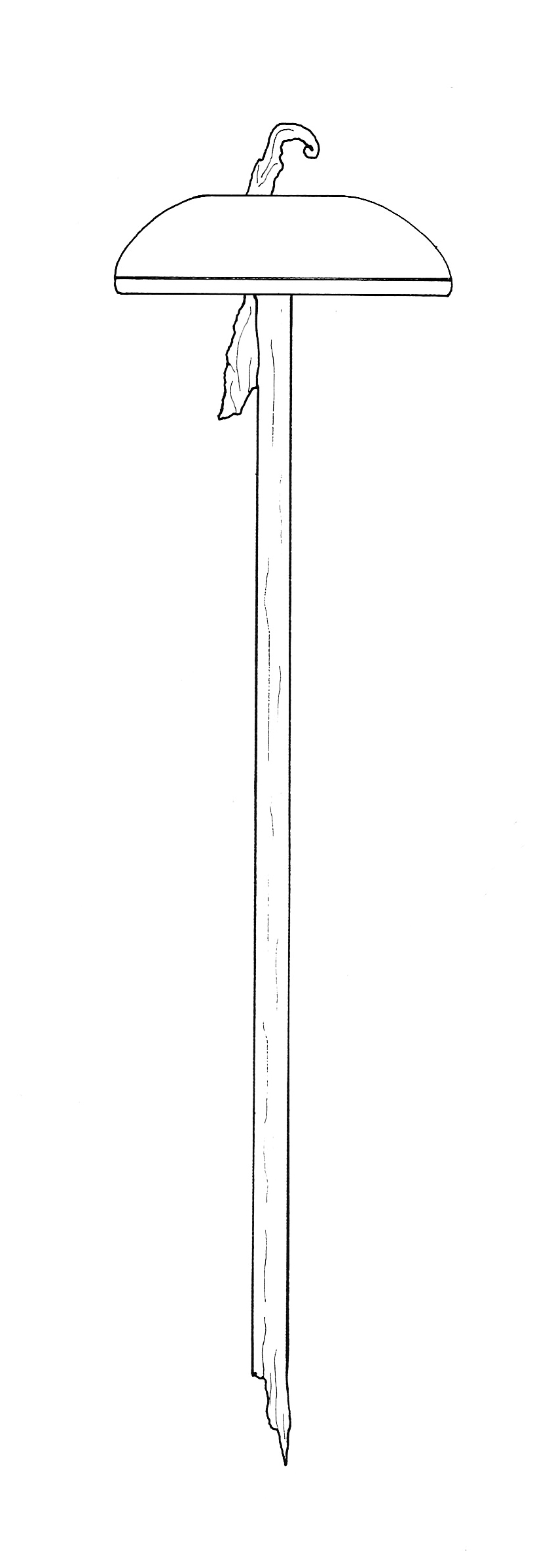 Complete spindle, Ballana, tomb B58. (Reproduced from Williams, <em>Meroitic Remains from Qustul and Ballana</em>, vol. 1, 159, fig. 61e. Courtesy of the Oriental Institute of the University of Chicago).